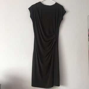 🍉 Oasis Black Side Ruched Dress M